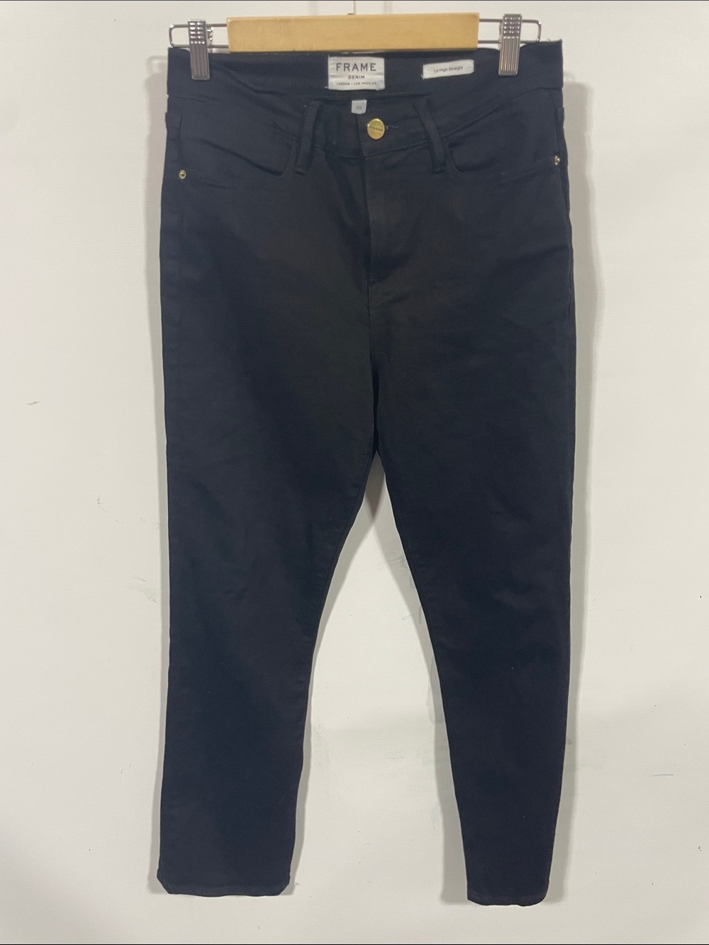 FRAME Black High-Rise Skinny Jeans